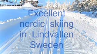 Excellent Nordic skiing in Lindvallen Sweden  utmärkt längskidåkning i Lindvallen Sverige [upl. by Nrehtac]