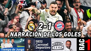 REMONTADA REAL MADRID 21 BAYERN  ASÍ LO NARRARON COPE RAC1 CADENA SER Y ONDA CERO [upl. by Anabal113]