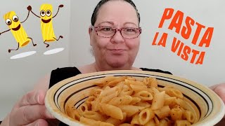 MUKBANG MEZZE PENNE CON SURIMI E POMODORO il mistero Ermenegildo 😕 [upl. by Yzdnil664]