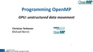 Session 6 Advanced OpenMP Offload Topics [upl. by Cherianne]