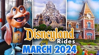 Disneyland Rides  March 2024 POVs 4K 60FPS [upl. by Nytsud]