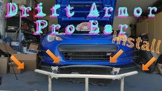 Drift Armor Pro bar install FRS BRZ GT86 getting ready for front mount intercooler amp turbo [upl. by Nnorahs]