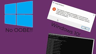 Windows 10 Without OOBE [upl. by Akihsal217]