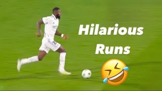 Antonio Rüdigers Most Amusing Runs in Football History [upl. by Barbara-Anne]