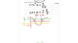 AQA Further Maths GCSE 2015 Paper 2 Q25  Solving Trigonometric Equations [upl. by Valentijn]