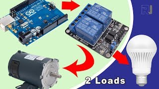 How to use 2 channel relay to control AC and DC loads in Arduino [upl. by Nylissej]