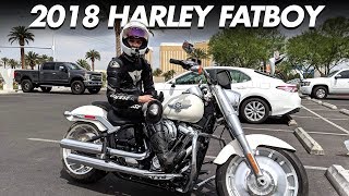 2018 HarleyDavidson Fatboy Review  Torque Monster  LIFE OF BRI [upl. by Refinnaej217]