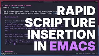 Scripture in EMACS rcfswordel demo [upl. by Thanos]