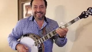 Johnny B Goode Chuck Berry guitar solo cover on a Tony Trishka Deering Silver Clipper Banjo [upl. by Nnaitsirk681]