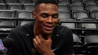 Russell Westbrook Speaks After Nuggets Practice Before Facing OKC Playing With Nikola Jokic [upl. by Dorelia102]