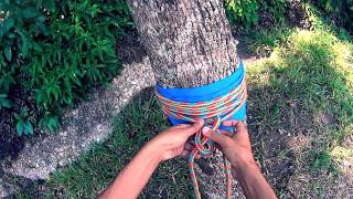 Tutorial  Ancoragem e Backup de Slackline com Cordas [upl. by Needan]