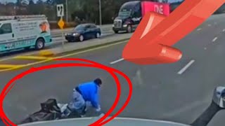 SEMI TRUCK HITS HOMELESS MAN  Car Crash Compilation [upl. by Berkman]