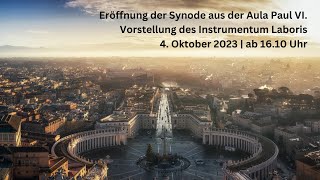 LIVE  Vorstellung des Instrumentum Laboris aus der Aula Paul VI [upl. by Ellenet252]