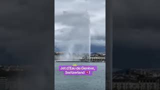 Jet dEau de GenèveSwitzerland 🇨🇭 travel explore reels challengetour fun geneva experience [upl. by Yelknirb]