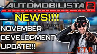 HUGE AUTOMOBILISTA 2 DEVELOPMENT UPDATE  November 2023 [upl. by Leissam359]