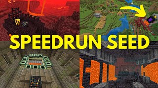 💥New BEST SPEEDRUN SEED for MINECRAFT 118 BEDROCK EDITION MCPE [upl. by Nirrad224]