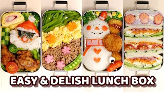 Japanese BENTO BOX Lunch Ideas 7  Santa Claus amp Snowman Bento etc [upl. by Nastassia]