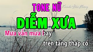 Diễm Xưa Karaoke Tone Nữ La Thứ  Karaoke Hiền Phương [upl. by Ispep]