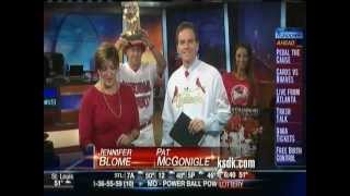 Cardinal Cowboy KSDK WildCard Host Pat McGonigle Jennifer Blome Today in St Louis with Cowgirl Liz [upl. by Cailean]