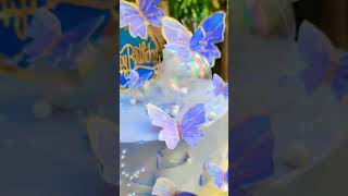 Crystal Ball  Butterfly  customizedcake gwalior purplecake shorts reels cake uniquecakes [upl. by Casey]