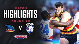 Adelaide v Western Bulldogs Highlights  Round 22 2024  AFL [upl. by Merat]