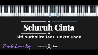 Seluruh Cinta  Siti Nurhaliza feat Cakra Khan KARAOKE PIANO  FEMALE KEY [upl. by Arbas]