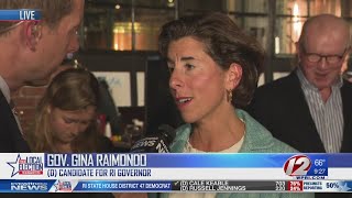 Live interview with Gina Raimondo after her victory speech [upl. by Aztiray486]