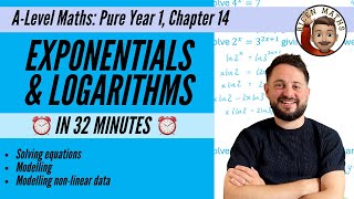 Exponentials amp Logarithms in less than 32 minutes • ALevel Maths Pure Year 1 Chapter 14 📚 [upl. by Elleinnad]