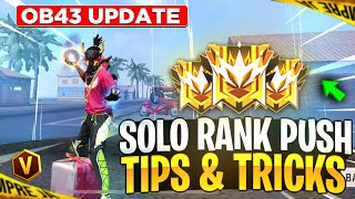 Solo Rank Push Tips And Tricks  Win Every Ranked Game Free Fire  Rank Push Tips And Tricks  OB43 [upl. by Ripley21]