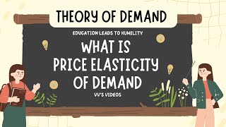 II What is Price Elasticity of Demand II Economics II Class 11 II Lecture 47 [upl. by Ennairej]