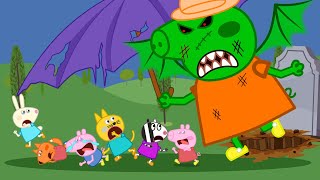 Zombie Apocalypse Zombie Attack City Help Peppa And Friends 🧟‍♂️🧟‍♀️ Peppa Pig Funny Animation [upl. by Melisa]