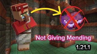 How to get mending in Minecraft 1211  Villagers not giving mending books in 121 [upl. by Alleda]