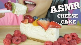 ASMR FRESH FRUIT CHEESE CAKE SOFT RELAXING EATING SOUNDS NO TALKING  SASASMR [upl. by Akiemat652]