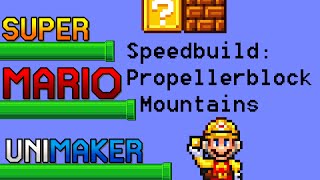 Super Mario UniMaker Propellerblock Mountains Speedbuild [upl. by Akehsar]