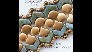 Ginko amp Chevron Beaded Cuff  Moroccan Tiles [upl. by Lacombe]