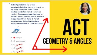 ACT TEST PREP  GEOMETRY Let’s quickly get through this problem together [upl. by Ehav495]