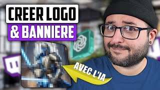 Créer un Logo et une Bannière Twitch FACILEMENT Pas besoin de skill [upl. by Ahsekim]