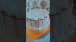 White Buttercream cake with caramel drip palmsweetcakesandtreats nigeriancake birthdaycake cake [upl. by Dennet906]