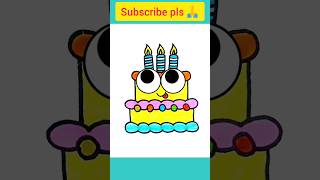 how to draw a happy birthday cake easy 🎂🎈 [upl. by Server]