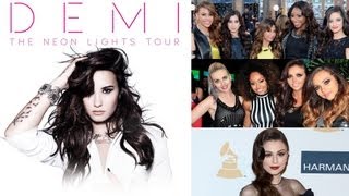 Demi Lovato Announces quotThe Neon Lightsquot Tour with Fifth Harmony Little Mix amp Cher Lloyd [upl. by Anoiek]