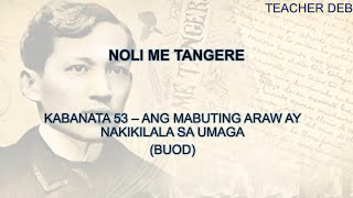 Noli Me Tangere Buod Kabanata 53 Ang Mabuting Araw ay Nakikilala sa Umaga [upl. by Atima]