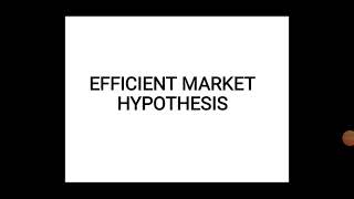 Efficient market hypothesis [upl. by Gnoz]