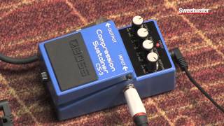 BOSS CS3 Compression Sustainer Pedal Review by Sweetwater [upl. by Asnerek183]