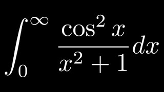 Feynman Integration Example 54  Integral from 0 to ∞ of cos2xx21 dx [upl. by Adlemy]