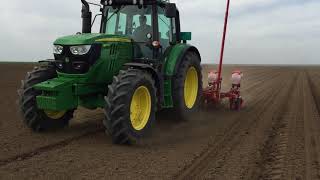 John Deere 6105M and Irtem Pneumatic seed drill [upl. by Alel]