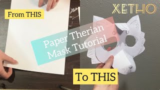 Paper Therian Mask Tutorial [upl. by Shishko]