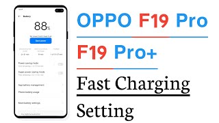 OPPO f19 Pro amp F19 Pro Fast Charging Setting [upl. by Notak]