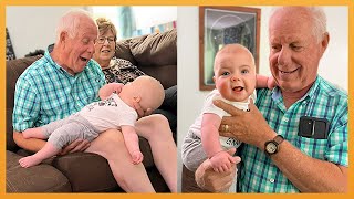 GRANDPARENTS MEET GRANDCHILD FOR THE FIRST TIME  EMOTIONAL SURPRISES [upl. by Yorztif]