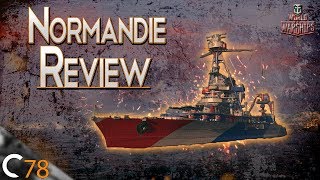 Normandie Tier 6 Battleship Review  World of Warships Gameplay [upl. by Accemahs]