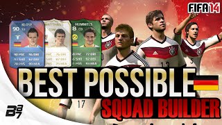 BEST POSSIBLE GERMANY TEAM w 90 KLOSE and MATTHAUS  FIFA 14 Ultimate Team Squad Builder [upl. by Neal]